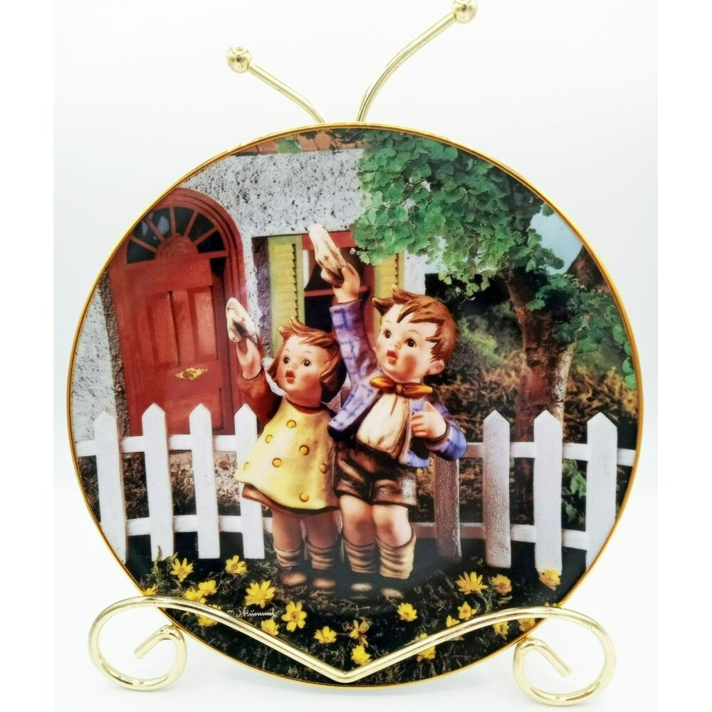 MJ Hummel Little Companions Come Back Soon Plate Danbury Mint Limited Edition 8